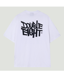 DOUBLE EIGHT（ダブルエイト）の「ダブルロゴ半袖（ホワイト）（Tシャツ/カットソー）」