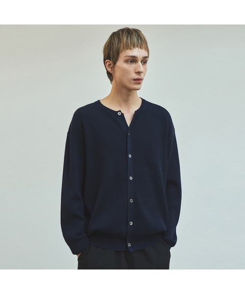 WEDNESDAY OASIS(ウェンズデーオアシス)の「オールウェイズソフトラウンドニットカーディガン_5カラー(WC25-KN05)(ニット/セーター・メンズ・ベージュ/ブラウン/ライトグレー/ブラック/ネイビー・MEDIUM/LARGE)」の5枚目の写真