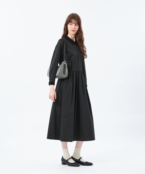 MACKINTOSH PHILOSOPHY（ﾏｯｷﾝﾄｯｼｭ ﾌｨﾛｿﾌｨｰ）の「ベロアカラーワンピース（ワンピース・レディース・ホワイト系その他/ブラック・38/36）」の4枚目の写真