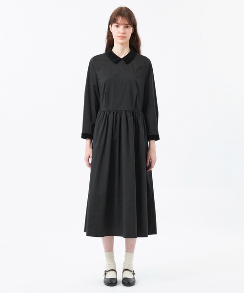 MACKINTOSH PHILOSOPHY（ﾏｯｷﾝﾄｯｼｭ ﾌｨﾛｿﾌｨｰ）の「ベロアカラーワンピース（ワンピース・レディース・ホワイト系その他/ブラック・38/36）」の5枚目の写真