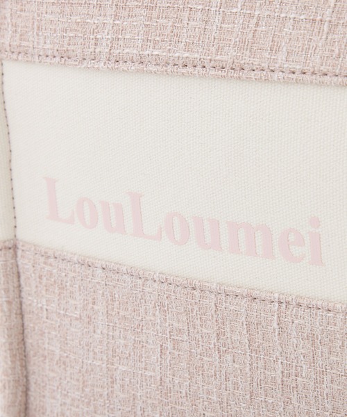 one after another NICE CLAUP（ワンアフターアナザーナイスクラップ）の「【LouLoumei】リボンチャームツイードトートバッグ（トートバッグ・レディース・ブラック/ピンクベージュ/アイボリー/ピンク・FREE）」の12枚目の写真