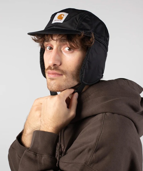 Carhartt（カーハート）の「Carhartt WIP/カーハート ダブリューアイピー キャップ OLTERA EAR GUARD CAP I035409（キャップ・メンズ・ブラック/ダークオリーブ/ボルドー・FREE）」の6枚目の写真