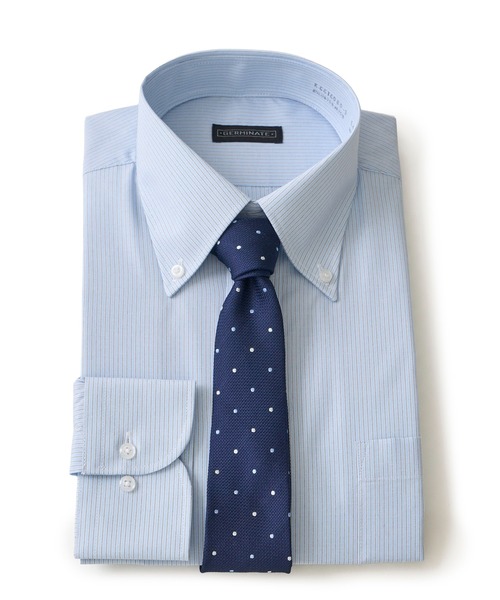 TETE HOMME(テットオム)の「形態安定 アソート T/Cドレスシャツ / ボタンダウン ビジネスシャツ(ビジネスシャツ・メンズ・ホワイト/グレー系1/ブルー/ホワイト系2/サックスブルー・MEDIUM/LARGE/X-LARGE)」の4枚目の写真