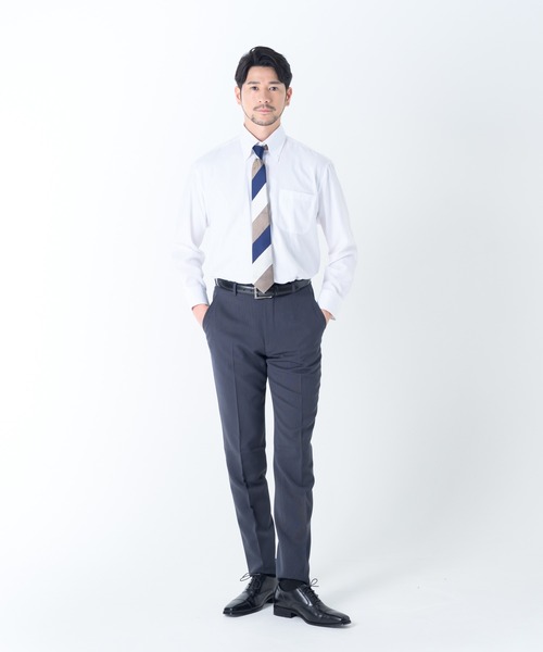 TETE HOMME(テットオム)の「形態安定 アソート T/Cドレスシャツ / ボタンダウン ビジネスシャツ(ビジネスシャツ・メンズ・ホワイト/グレー系1/ブルー/ホワイト系2/サックスブルー・MEDIUM/LARGE/X-LARGE)」の20枚目の写真