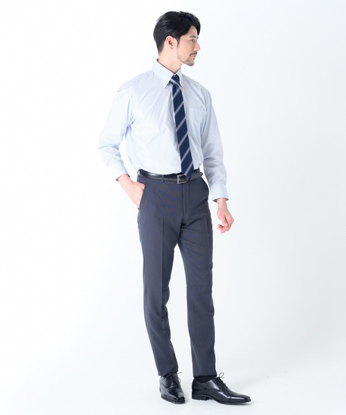 TETE HOMME(テットオム)の「形態安定 アソート T/Cドレスシャツ / ボタンダウン ビジネスシャツ(ビジネスシャツ・メンズ・ホワイト/グレー系1/ブルー/ホワイト系2/サックスブルー・MEDIUM/LARGE/X-LARGE)」の21枚目の写真
