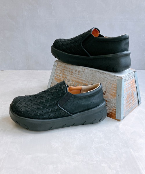 Noubel Voug Relax（ヌーベルヴォーグリラックス）の「厚底 編み込み スリッポンシューズ【2026新作】（スリッポン・レディース・ブラック/アイボリー/キャメル・M/S/LL/L）」の19枚目の写真