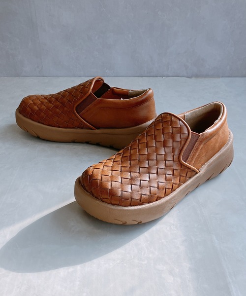 Noubel Voug Relax（ヌーベルヴォーグリラックス）の「厚底 編み込み スリッポンシューズ【2026新作】（スリッポン・レディース・ブラック/アイボリー/キャメル・M/S/LL/L）」の6枚目の写真