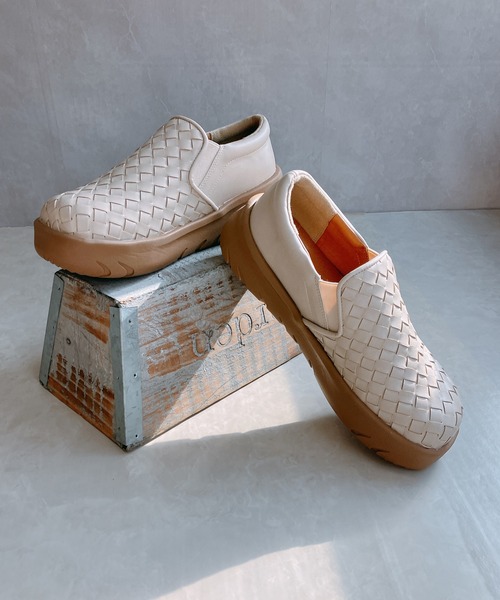 Noubel Voug Relax（ヌーベルヴォーグリラックス）の「厚底 編み込み スリッポンシューズ【2026新作】（スリッポン・レディース・ブラック/アイボリー/キャメル・M/S/LL/L）」の11枚目の写真