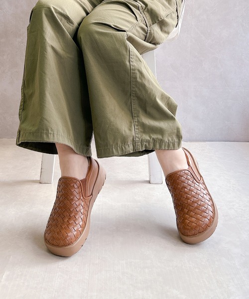 Noubel Voug Relax（ヌーベルヴォーグリラックス）の「厚底 編み込み スリッポンシューズ【2026新作】（スリッポン・レディース・ブラック/アイボリー/キャメル・M/S/LL/L）」の9枚目の写真