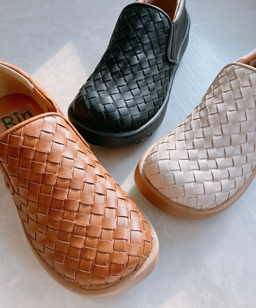 Noubel Voug Relax（ヌーベルヴォーグリラックス）の「厚底 編み込み スリッポンシューズ【2026新作】（スリッポン・レディース・ブラック/アイボリー/キャメル・M/S/LL/L）」の4枚目の写真