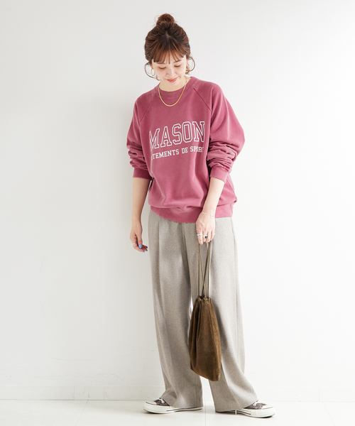 B.C STOCK(ベーセーストック)の「《追加》【WEB限定】athletic wear MASON / 別注 ロゴスウェット(スウェット・レディース・ブルー/ネイビー/グリーン/レッド・FREE)」の13枚目の写真