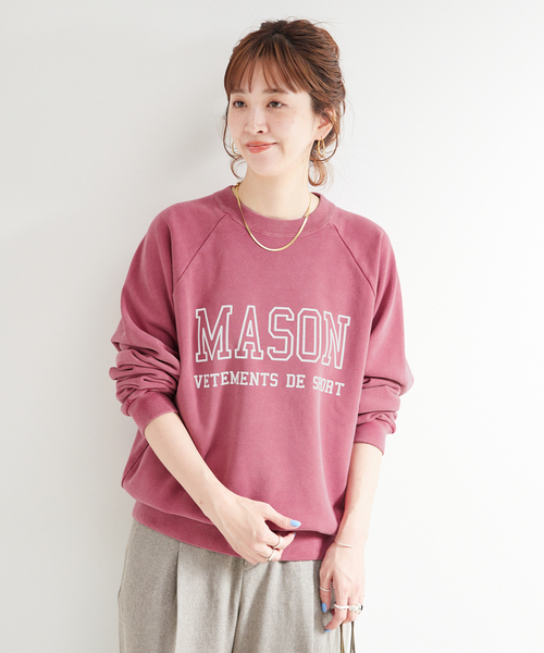B.C STOCK(ベーセーストック)の「《追加》【WEB限定】athletic wear MASON / 別注 ロゴスウェット(スウェット・レディース・ブルー/ネイビー/グリーン/レッド・FREE)」の16枚目の写真