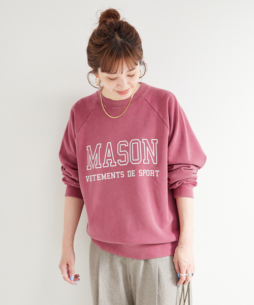 B.C STOCK(ベーセーストック)の「《追加》【WEB限定】athletic wear MASON / 別注 ロゴスウェット(スウェット・レディース・ブルー/ネイビー/グリーン/レッド・FREE)」の17枚目の写真