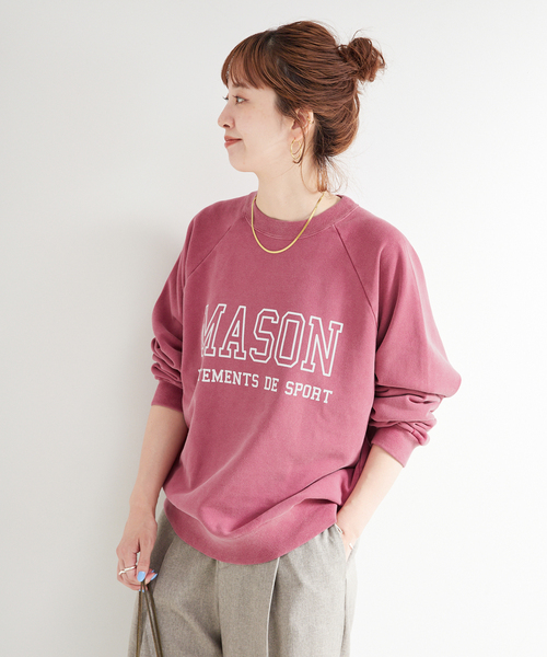 B.C STOCK(ベーセーストック)の「《追加》【WEB限定】athletic wear MASON / 別注 ロゴスウェット(スウェット・レディース・ブルー/ネイビー/グリーン/レッド・FREE)」の18枚目の写真