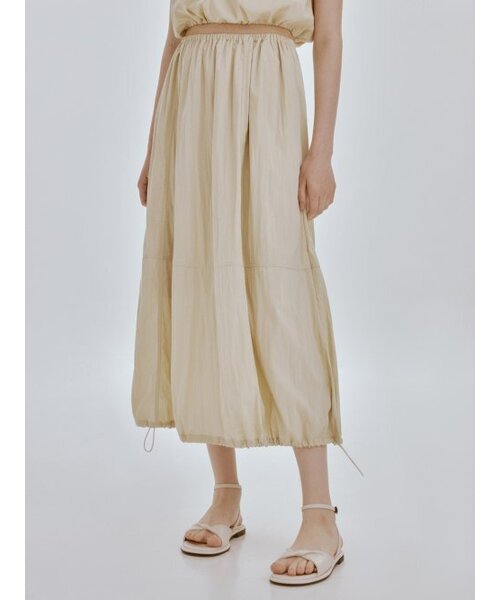 RE_L(リエル)の「Nod string skirt (olive)(スカート・レディース・その他・FREE)」の2枚目の写真