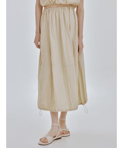 RE_L(リエル)の「Nod string skirt (olive)(スカート・レディース・その他・FREE)」の3枚目の写真