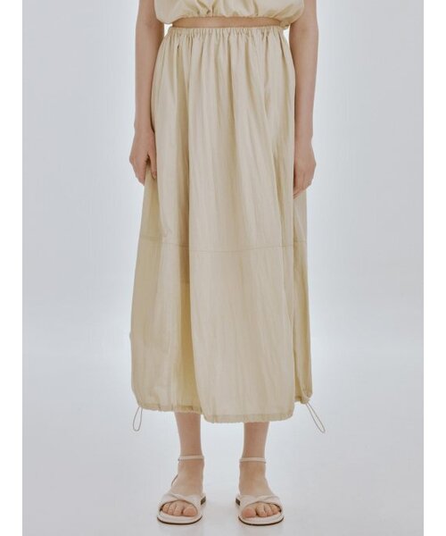 RE_L(リエル)の「Nod string skirt (olive)(スカート・レディース・その他・FREE)」の5枚目の写真