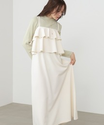 Bab | 【選べるサイズ展開/イージージョーゼットシリーズ】イージージョーゼットティアードキャミワンピース(ワンピース)