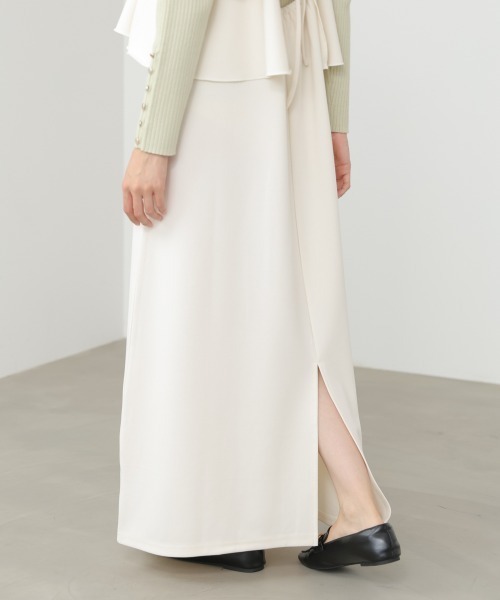 Bab（バブ）の「【選べるサイズ展開/イージージョーゼットシリーズ】イージージョーゼットティアードキャミワンピース（ワンピース・レディース・アイボリー/ブラック/モカ・S/M/L）」の14枚目の写真