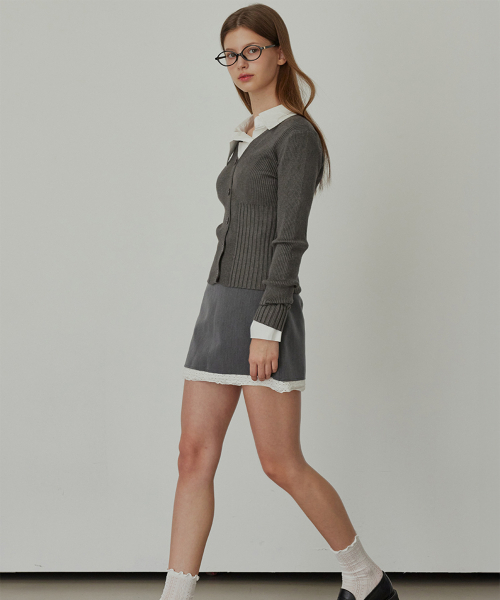 HYBERNAT(ハイバーナット)の「Lace Mini Skirt - GRAY(スカート・レディース・グレー・SMALL/MEDIUM)」の3枚目の写真