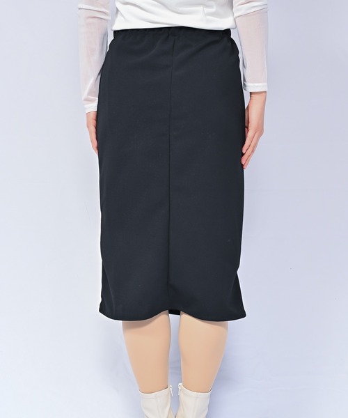 Alite cloth（アリーテクロス）の「ハイウエストスリットスカート（スカート・レディース・ブラック/アイボリー・M/L）」の8枚目の写真