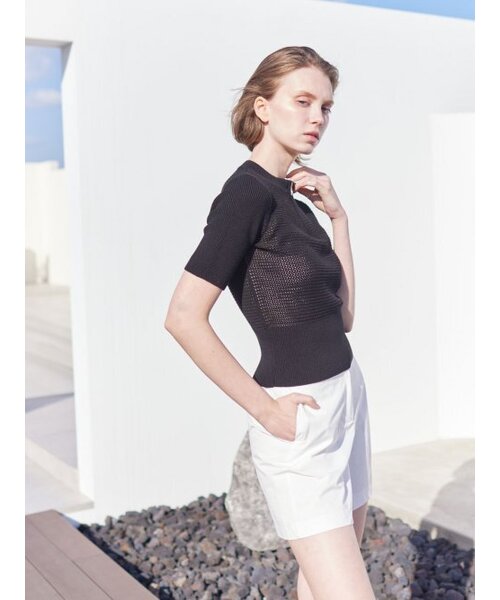AYIHOLIC CASHMERE(アイホリックカシミア)の「ハーフジップワイドリップラウンド(ニット/セーター・レディース・ブラック・S/M)」の3枚目の写真