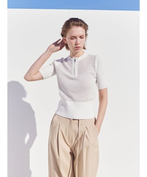 AYIHOLIC CASHMERE(アイホリックカシミア)の「ハーフジップワイドリップラウンド(ニット/セーター・レディース・ブラック・S/M)」の4枚目の写真