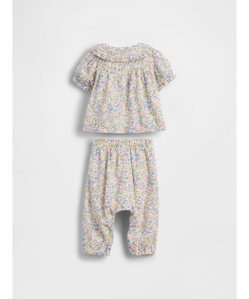 GAP(ギャップ)の「ラッフルフリル パフスリーブ コーデセット (ベビー)(セットアップ・キッズ・マルチ・60cm/70cm/80cm/90cm)」の2枚目の写真