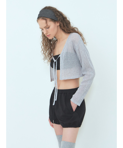 ETMON(エトモン)の「Linen Strap Knit Cardigan Light Grey(カーディガン/ボレロ・レディース・その他・FREE)」の3枚目の写真