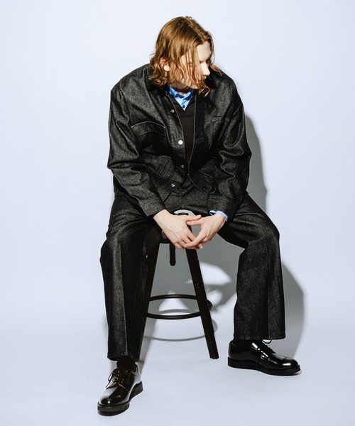 Wrangler（ラングラー）の「【Wrangler/ラングラー】別注ワイドペインターパンツ（スラックス・メンズ・ブラック/ブラック系その他・MEDIUM/LARGE）」の4枚目の写真