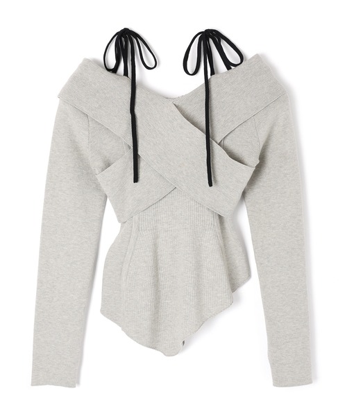 M DOLLY(エムドリー)の「*M DOLLY original* cross ribbon piccola knit set up/クロスリボンピッコラニットセットアップ(セットアップ・レディース・グレー/ベージュ・FREE)」の20枚目の写真