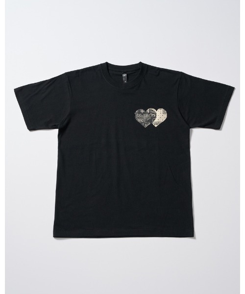 wjk（ダヴルジェイケイ）の「bandana panel heart T（Tシャツ/カットソー・メンズ・ホワイト×ブラック/ホワイト×レッド/ブラック/ピンク・SMALL/MEDIUM/LARGE/X-LARGE）」の6枚目の写真