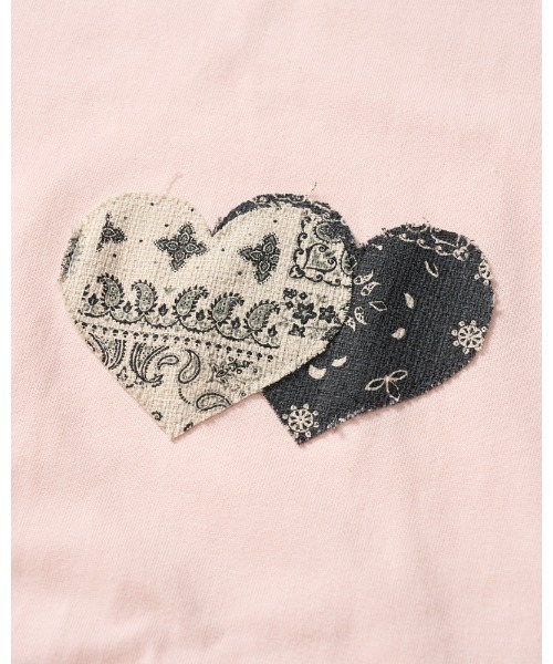 wjk（ダヴルジェイケイ）の「bandana panel heart T（Tシャツ/カットソー・メンズ・ホワイト×ブラック/ホワイト×レッド/ブラック/ピンク・SMALL/MEDIUM/LARGE/X-LARGE）」の12枚目の写真