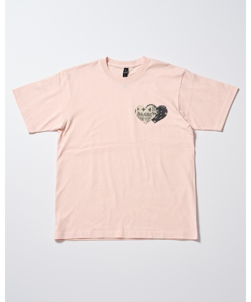 wjk（ダヴルジェイケイ）の「bandana panel heart T（Tシャツ/カットソー・メンズ・ホワイト×ブラック/ホワイト×レッド/ブラック/ピンク・SMALL/MEDIUM/LARGE/X-LARGE）」の13枚目の写真