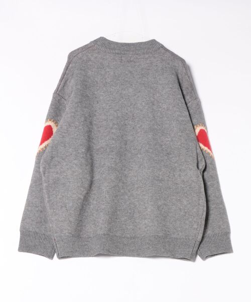 Revo.(レボ)の「Revo./レヴォ ハートジャガード & ステッチ ルーズニット(ニット/セーター・メンズ・グレー/ブラック・FREE)」の13枚目の写真