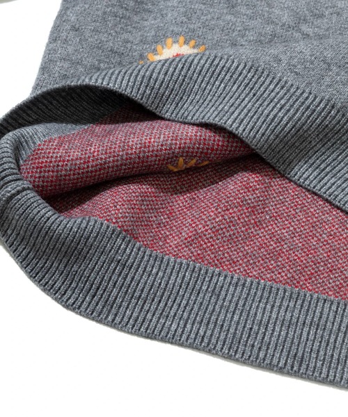 Revo.(レボ)の「Revo./レヴォ ハートジャガード & ステッチ ルーズニット(ニット/セーター・メンズ・グレー/ブラック・FREE)」の8枚目の写真