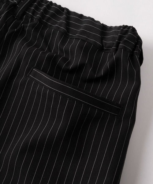 SlashDate（スラッシュデイト）の「【72】【PLES】TRストレッチ 2タック ワイドストレート スラックス 無地/ストライプ セットアップ可能（その他パンツ・メンズ・ブラック/ブラウン/ブラック系その他・L/M）」の8枚目の写真