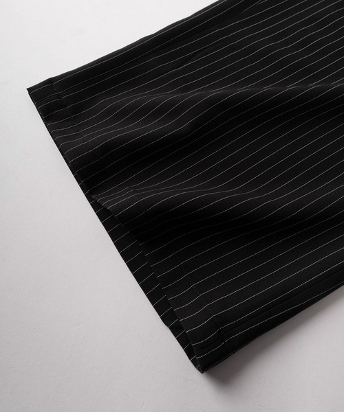 SlashDate（スラッシュデイト）の「【72】【PLES】TRストレッチ 2タック ワイドストレート スラックス 無地/ストライプ セットアップ可能（その他パンツ・メンズ・ブラック/ブラウン/ブラック系その他・L/M）」の10枚目の写真