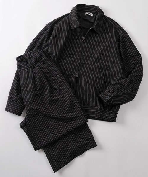 SlashDate（スラッシュデイト）の「【72】【PLES】TRストレッチ 2タック ワイドストレート スラックス 無地/ストライプ セットアップ可能（その他パンツ・メンズ・ブラック/ブラウン/ブラック系その他・L/M）」の12枚目の写真