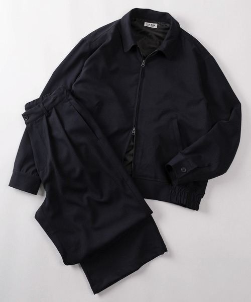 SlashDate（スラッシュデイト）の「【72】【PLES】TRストレッチ 2タック ワイドストレート スラックス 無地/ストライプ セットアップ可能（その他パンツ・メンズ・ブラック/ブラウン/ブラック系その他・L/M）」の14枚目の写真