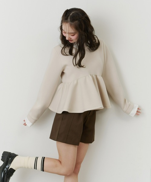 Olu.（オルドット）の「ダンボールペプラムスウェット（スウェット・レディース・ホワイト/グレー/ベージュ・FREE）」の15枚目の写真