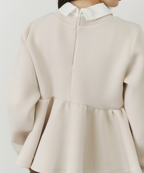 Olu.（オルドット）の「ダンボールペプラムスウェット（スウェット・レディース・ホワイト/グレー/ベージュ・FREE）」の17枚目の写真