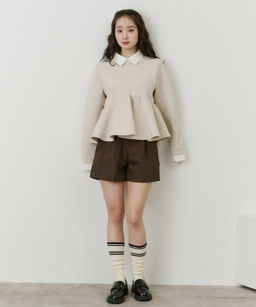 Olu.（オルドット）の「ダンボールペプラムスウェット（スウェット・レディース・ホワイト/グレー/ベージュ・FREE）」の16枚目の写真