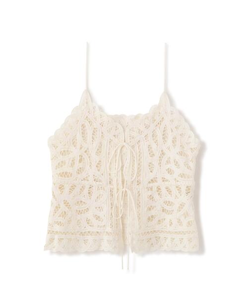 N.（N. Natural Beauty Basic）（エヌエヌナチュラルビューティーベーシック）の「バテンレースビスチェ（キャミソール・レディース・ブラック/オフホワイト・ﾌﾘ-）」の15枚目の写真