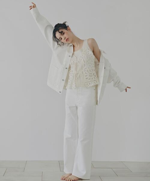 N.（N. Natural Beauty Basic）（エヌエヌナチュラルビューティーベーシック）の「バテンレースビスチェ（キャミソール・レディース・ブラック/オフホワイト・ﾌﾘ-）」の18枚目の写真