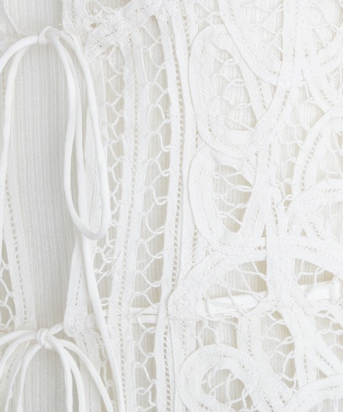 N.(N. Natural Beauty Basic)(エヌエヌナチュラルビューティーベーシック)の「バテンレースビスチェ(キャミソール・レディース・ブラック/オフホワイト・フリ-)」の21枚目の写真