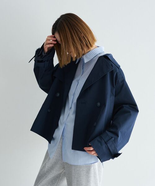 YECCA VECCA(イェッカヴェッカ)の「イージーケアオーバーシャツ(シャツ/ブラウス・レディース・ピンク/ブルー系その他6/ストライプ/ネイビー・FREE)」の20枚目の写真