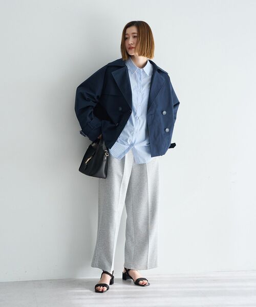 YECCA VECCA(イェッカヴェッカ)の「イージーケアオーバーシャツ(シャツ/ブラウス・レディース・ピンク/ブルー系その他6/ストライプ/ネイビー・FREE)」の22枚目の写真