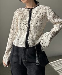 CAPRICIEUX LE'MAGE | ドットシャーリングブラウス(シャツ/ブラウス)