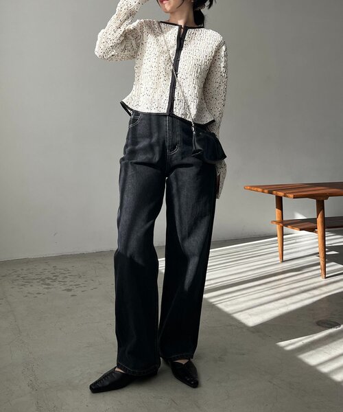 CAPRICIEUX LE'MAGE(カプリシューレマージュ)の「ドットシャーリングブラウス(シャツ/ブラウス・レディース・オフホワイト/ブラック・FREE)」の12枚目の写真